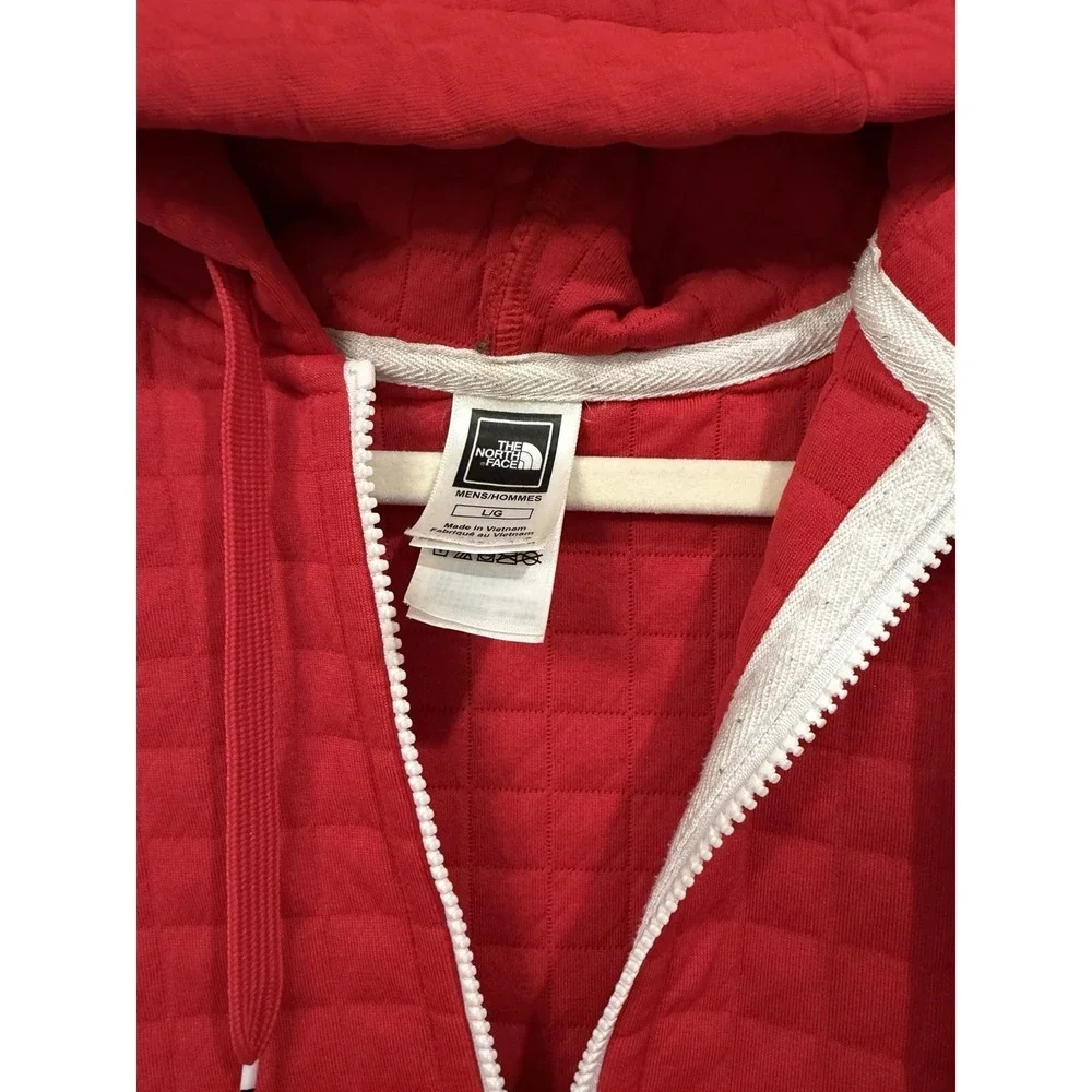 The North Face Red Thermoball Hoodie Full Zip Men's Hiking Outdoor Large
